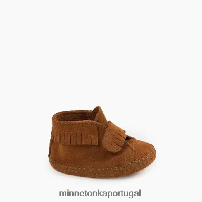 botinha com alça frontal crianças Minnetonka marrom XJTPV6486 calçados
