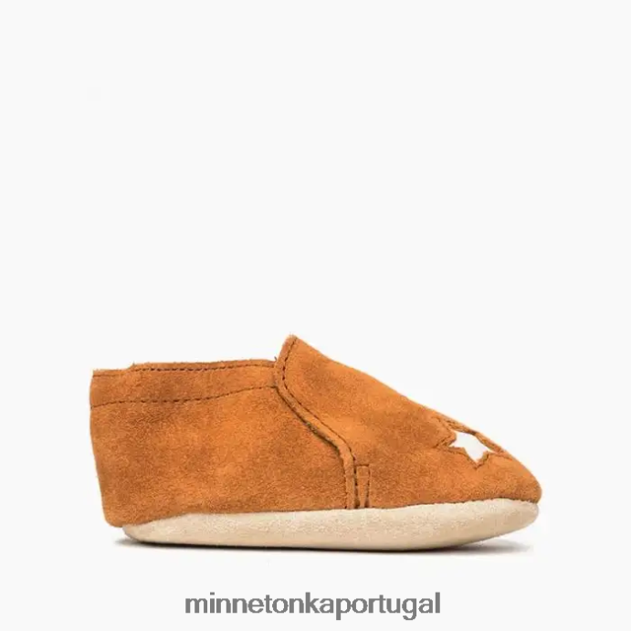 botinha infantil estrela crianças Minnetonka marrom XJTPV6473 calçados