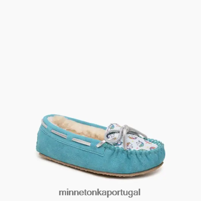 Cassie crianças Minnetonka unicórnio turquesa XJTPV6497 calçados