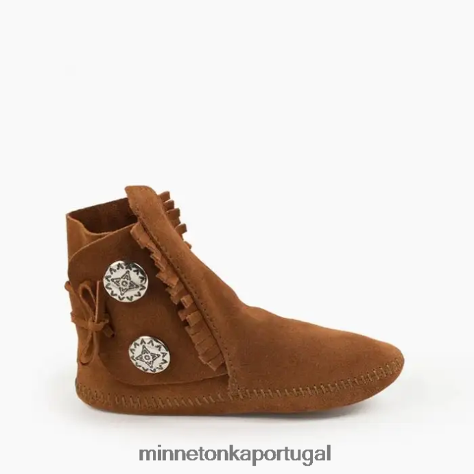 bota softsole dois botões homens Minnetonka marrom XJTPV6439 calçados