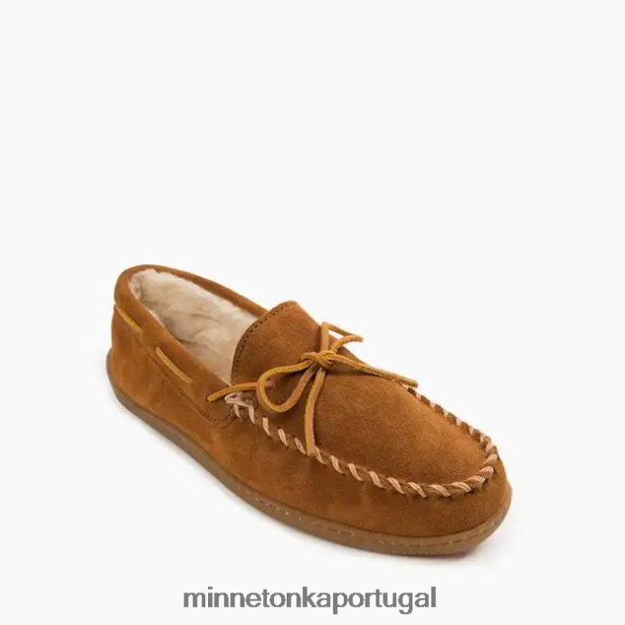 sola dura forrada com pelo homens Minnetonka marrom XJTPV6396 calçados