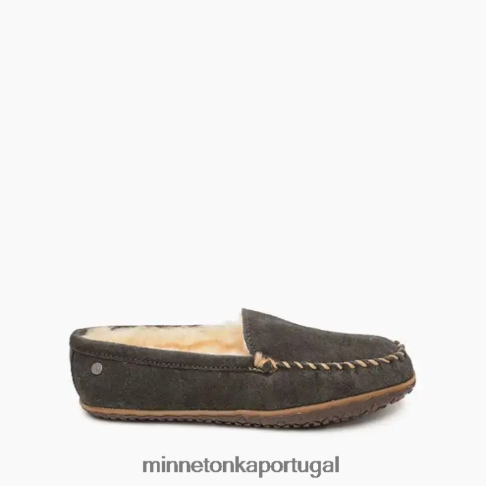 tobie de pele de carneiro homens Minnetonka carvão XJTPV6371 calçados