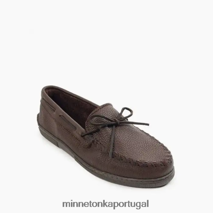 clássico de couro de alce homens Minnetonka chocolate XJTPV6326 calçados