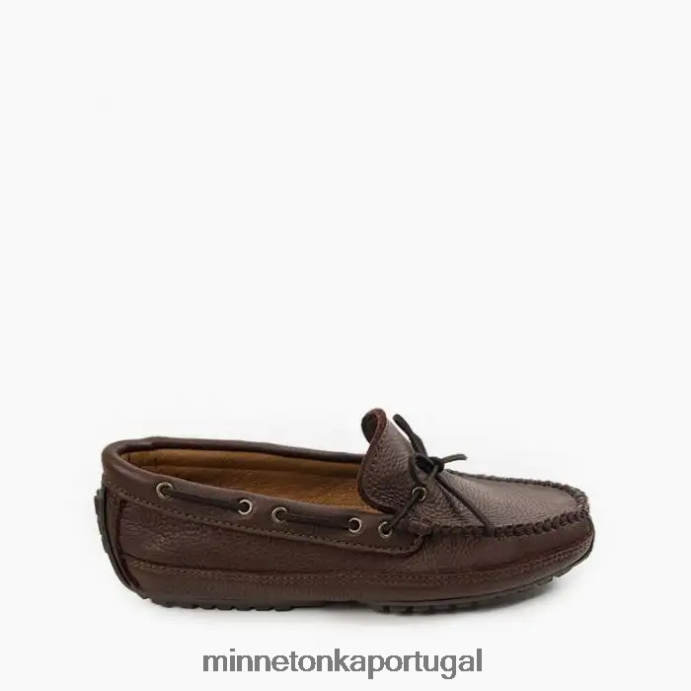 fim de semana de couro de alce homens Minnetonka chocolate XJTPV6342 calçados