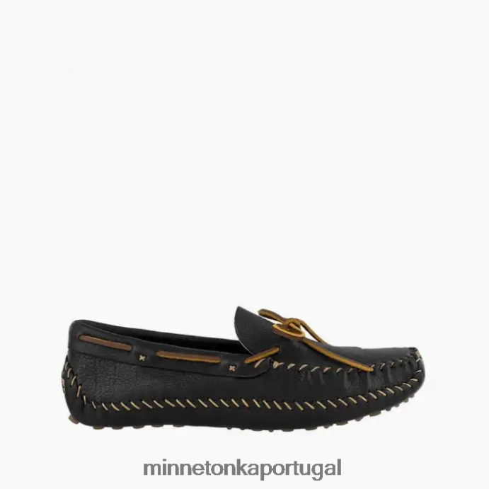 p.w. dirigindo moc homens Minnetonka preto/castanho XJTPV6382 calçados