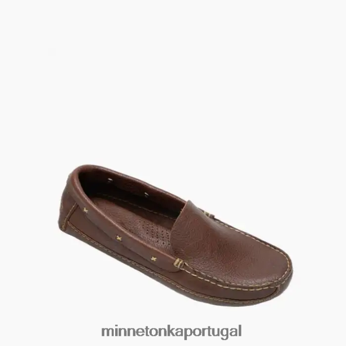 p.w. mocassim de condução homens Minnetonka marrom XJTPV6394 calçados
