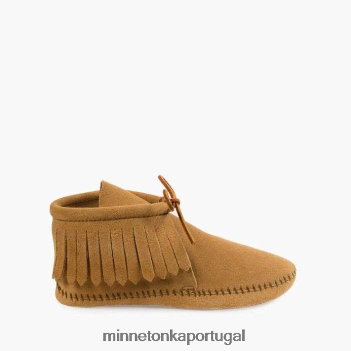 bota clássica com sola macia e franjas mulheres Minnetonka bronzeado XJTPV620 calçados