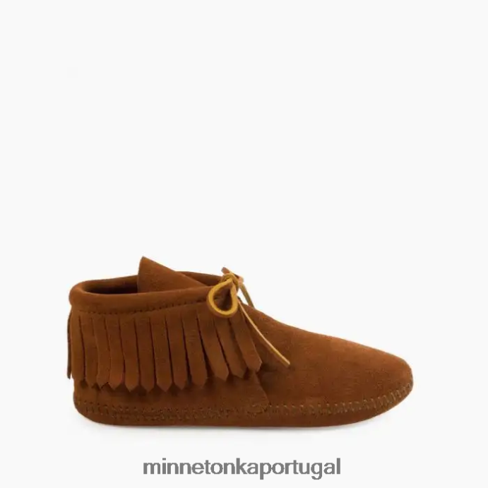 bota clássica com sola macia e franjas mulheres Minnetonka marrom XJTPV619 calçados