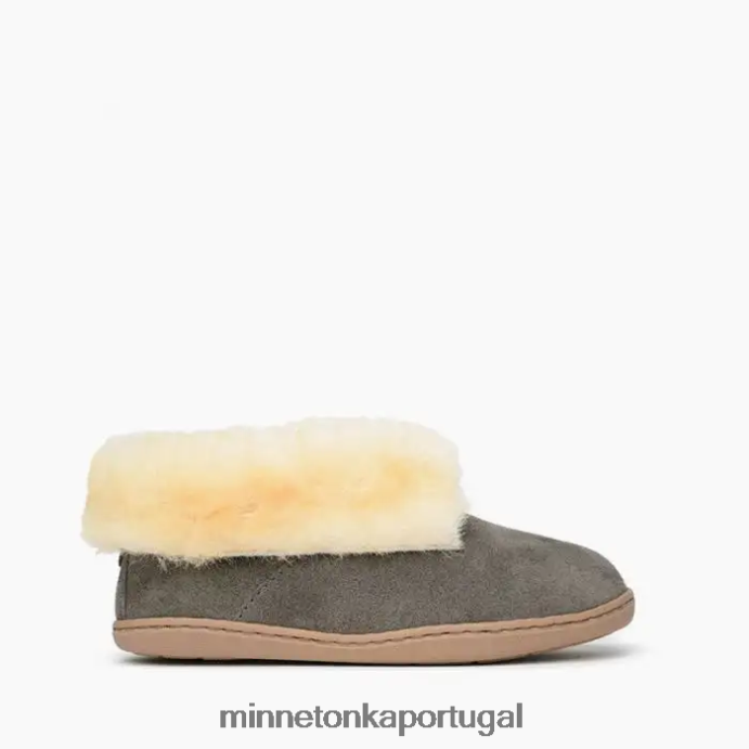 bota de pele de carneiro mulheres Minnetonka cinza XJTPV635 calçados