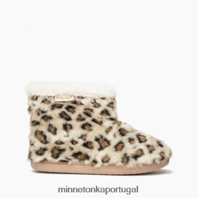Betty mulheres Minnetonka estampa de leopardo creme XJTPV6243 calçados