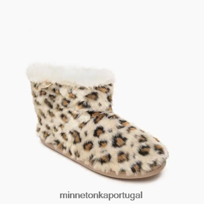 Betty mulheres Minnetonka estampa de leopardo creme XJTPV6243 calçados