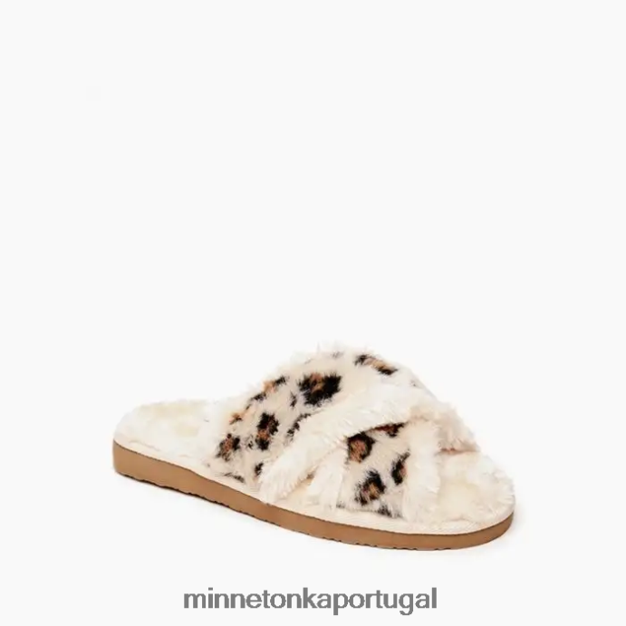Lilly mulheres Minnetonka estampa de leopardo creme XJTPV6282 calçados