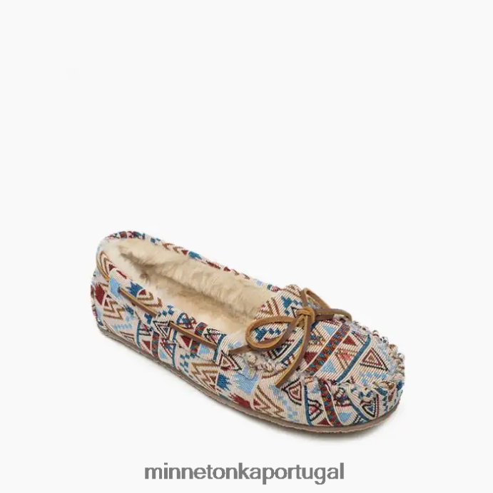 calmamente mulheres Minnetonka mosaico creme XJTPV6202 calçados