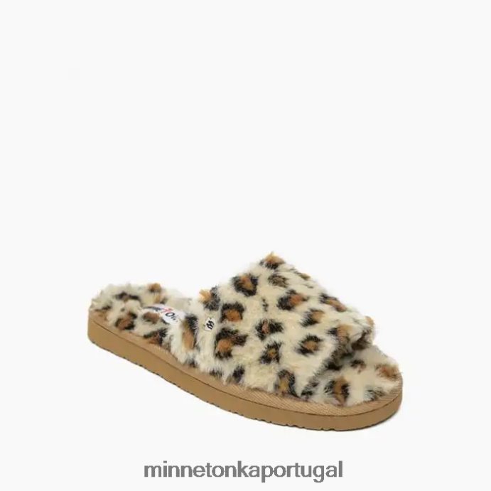 haha mulheres Minnetonka estampa de leopardo creme XJTPV6290 calçados