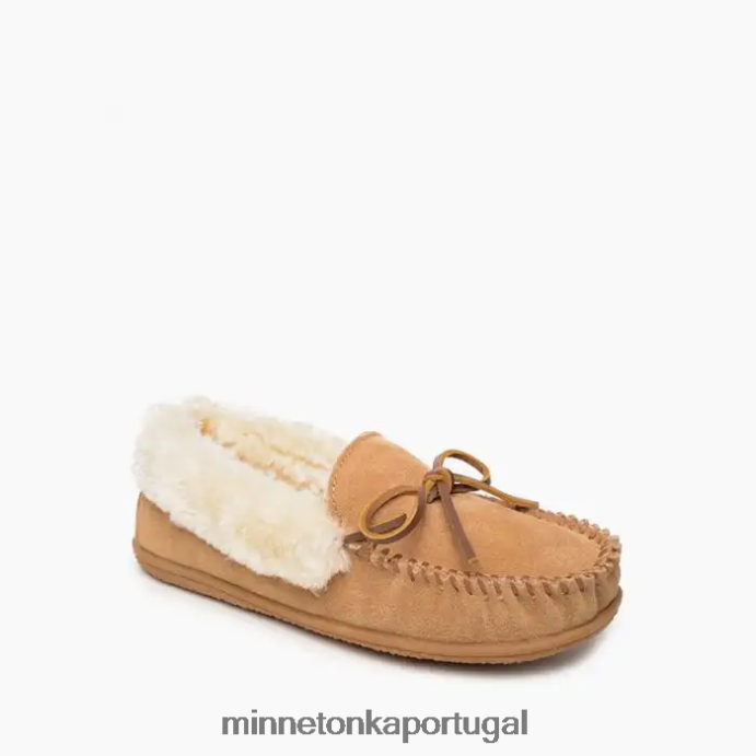 moc de colarinho de acampamento mulheres Minnetonka canela XJTPV6269 calçados