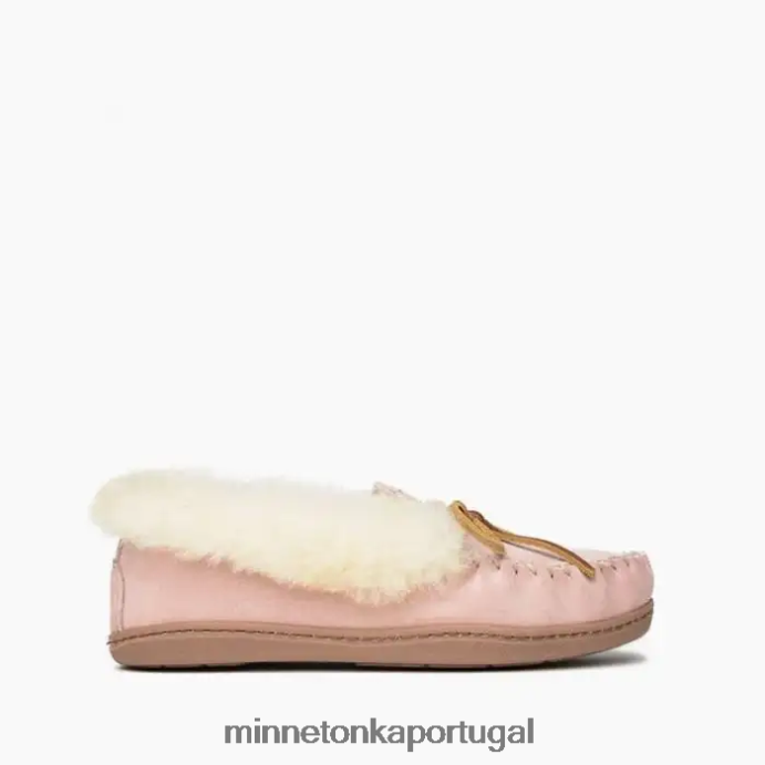 moc de pele de carneiro alpino mulheres Minnetonka blush rosa XJTPV6227 calçados