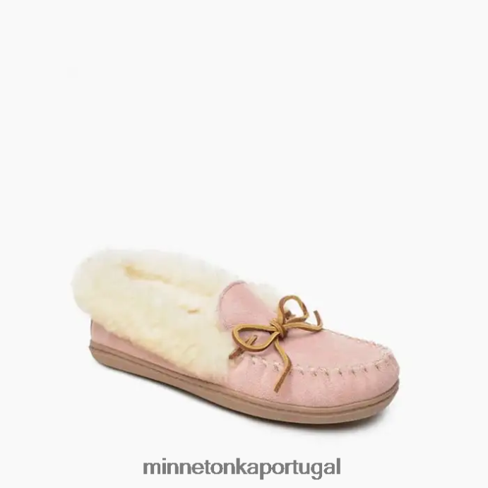 moc de pele de carneiro alpino mulheres Minnetonka blush rosa XJTPV6227 calçados