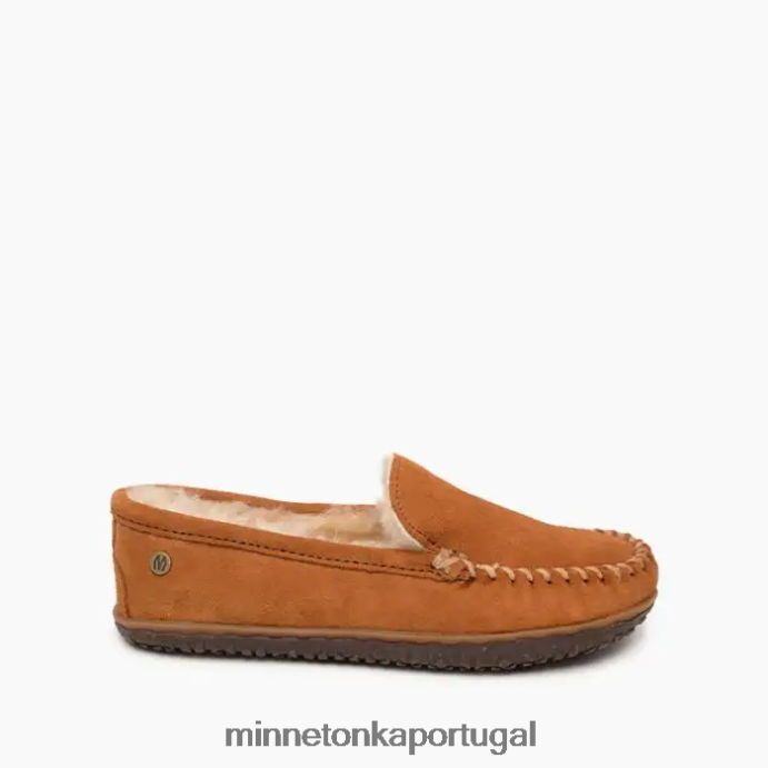 terês de pele de carneiro mulheres Minnetonka marrom XJTPV6142 calçados