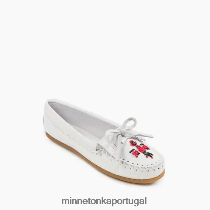 Thunderbird moc mulheres Minnetonka branco XJTPV690 calçados
