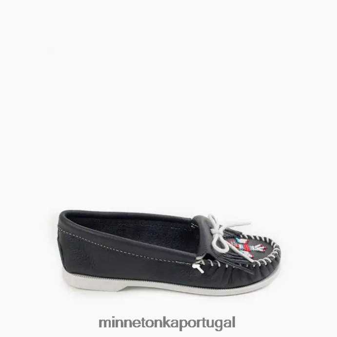 barco Thunderbird moc mulheres Minnetonka marinha XJTPV6101 calçados