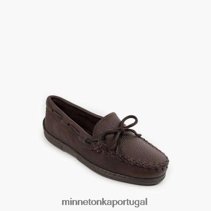 clássico de couro de alce mulheres Minnetonka chocolate XJTPV6108 calçados