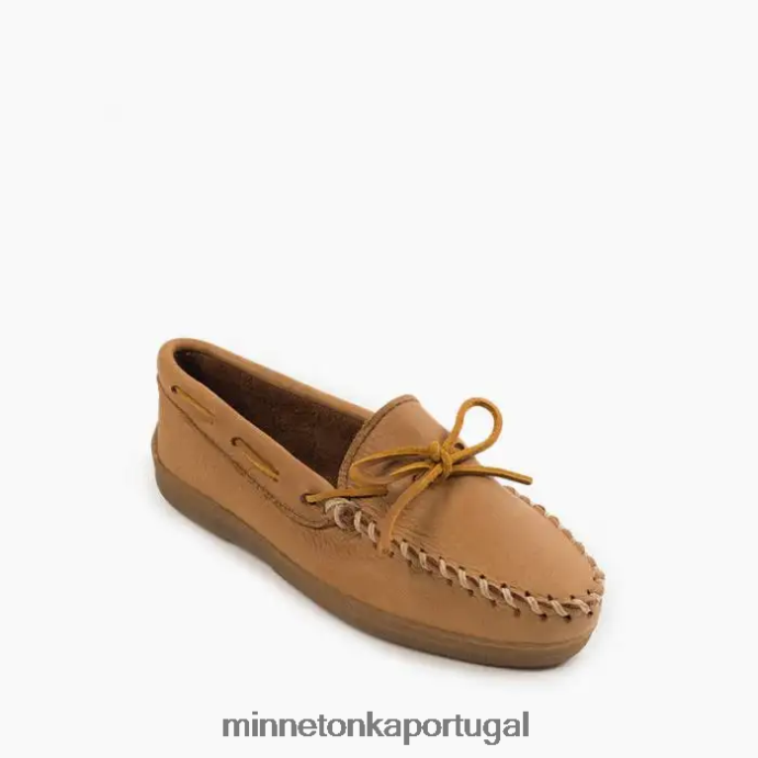 clássico de couro de alce mulheres Minnetonka natural XJTPV6109 calçados