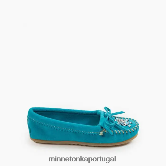 eu para nós moc mulheres Minnetonka turquesa XJTPV6145 calçados