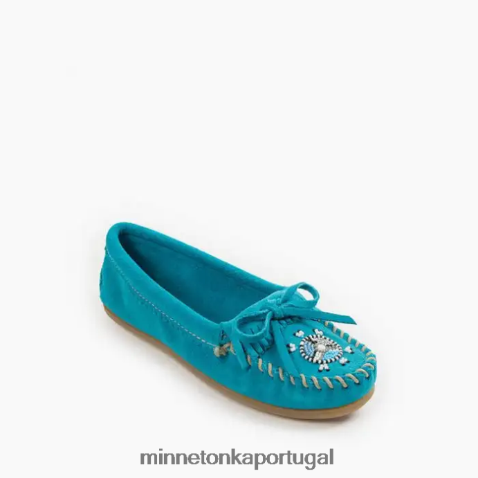 eu para nós moc mulheres Minnetonka turquesa XJTPV6145 calçados