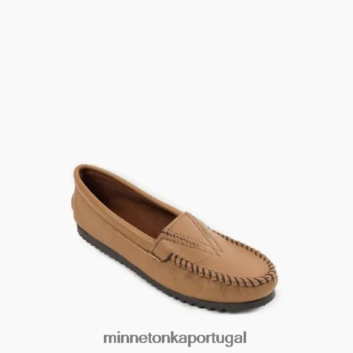 frente sangrenta de pele de veado mulheres Minnetonka café XJTPV6122 calçados