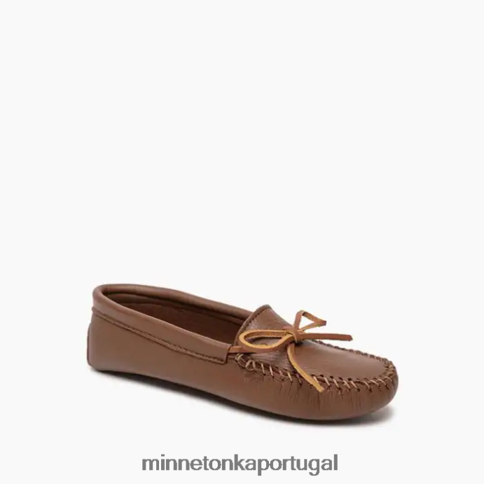 sola macia dupla de pele de veado mulheres Minnetonka carmelo XJTPV665 calçados