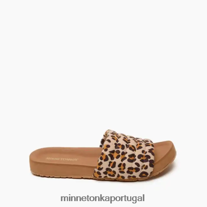 Heidi mulheres Minnetonka estampa de leopardo creme XJTPV6177 calçados