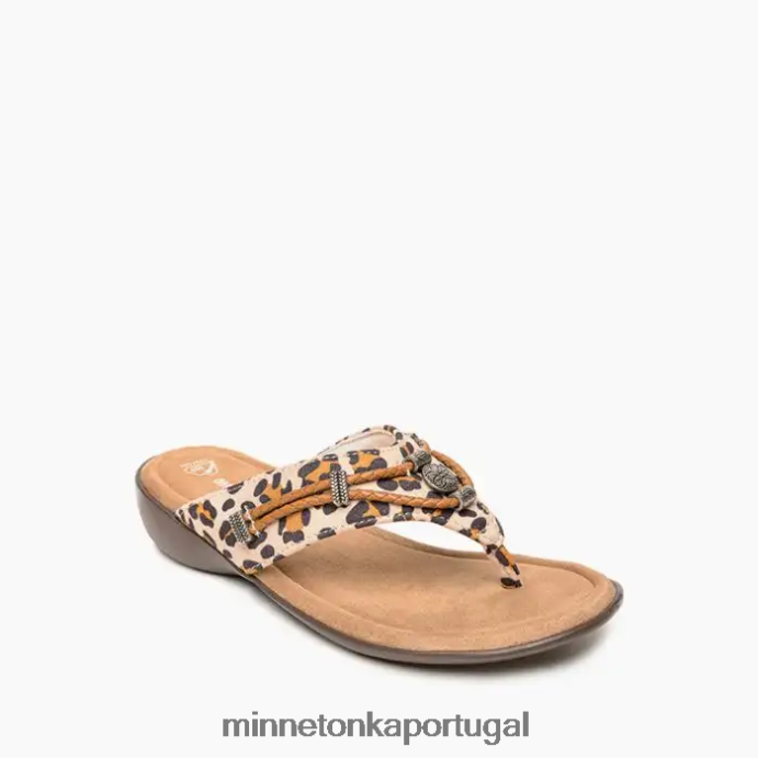 Silverthorne 360 mulheres Minnetonka estampa de leopardo creme XJTPV6155 calçados
