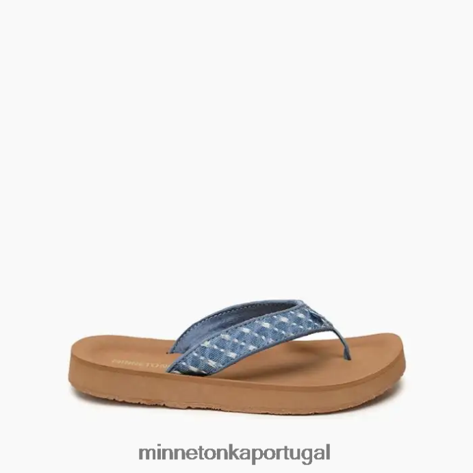 ei mulheres Minnetonka jeans azul claro XJTPV6188 calçados
