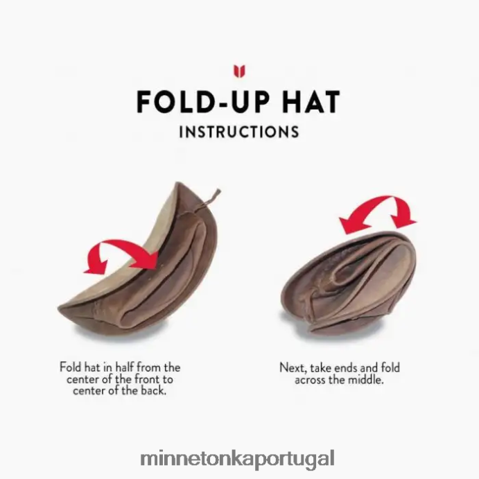 chapéu dobrável unissex Minnetonka preto XJTPV6512 acessórios