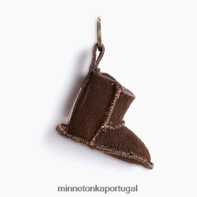 mini porta-chaves de bota unissex Minnetonka chocolate XJTPV6534 acessórios